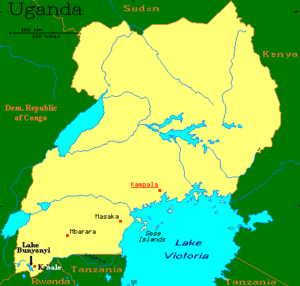 Map of Uganda (click to enlarge)